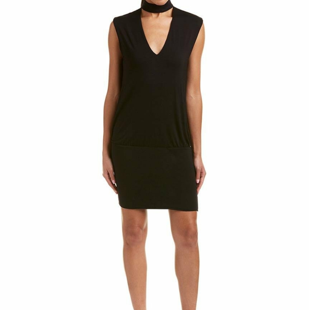 Bailey 44 🖤 Black drop waist blouson mini dress